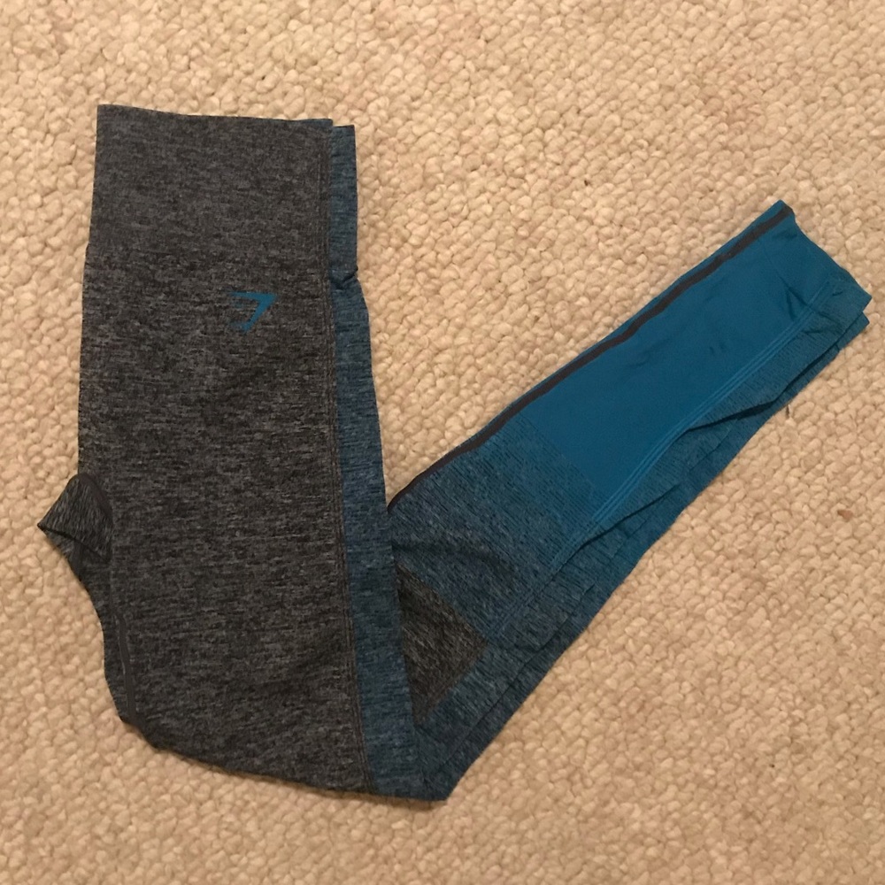 Gymshark Amplify Seamless Leggings Grey Blue Marl